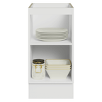 Bajo Mesada 40 cm 1 Puerta Sin Mesada Blanco/Negro Agata Madesa