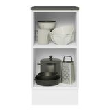 Bajo Mesada Cocina 100% MDF 40 cm 1 Puerta Blanco/Negro Acordes Madesa