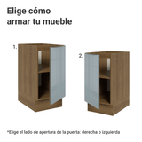 Bajo Mesada de Cocina 40 cm 1 Puerta (Sin Mesada) Marrón/Gris Lux Madesa
