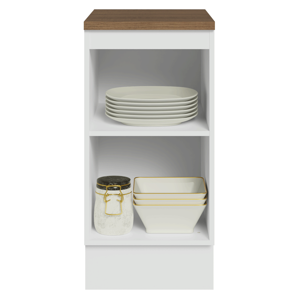 Bajo Mesada 40 cm 1 Puerta Blanco/Marrón Agata Madesa