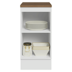 Bajo Mesada 40 cm 1 Puerta Blanco/Marrón Agata Madesa