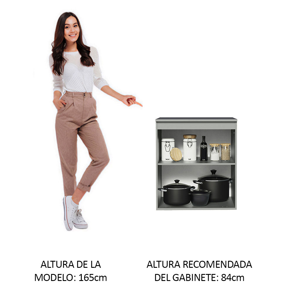 Bajo Mesada 60 cm 1 Puerta Nice Gris