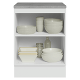 Bajo Mesada 60 cm 1 Puerta Blanco/Crema Vik Madesa