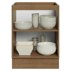 Bajo Mesada 60 cm 1 Puerta Sin Mesada Marrón/Blanco Agata Madesa