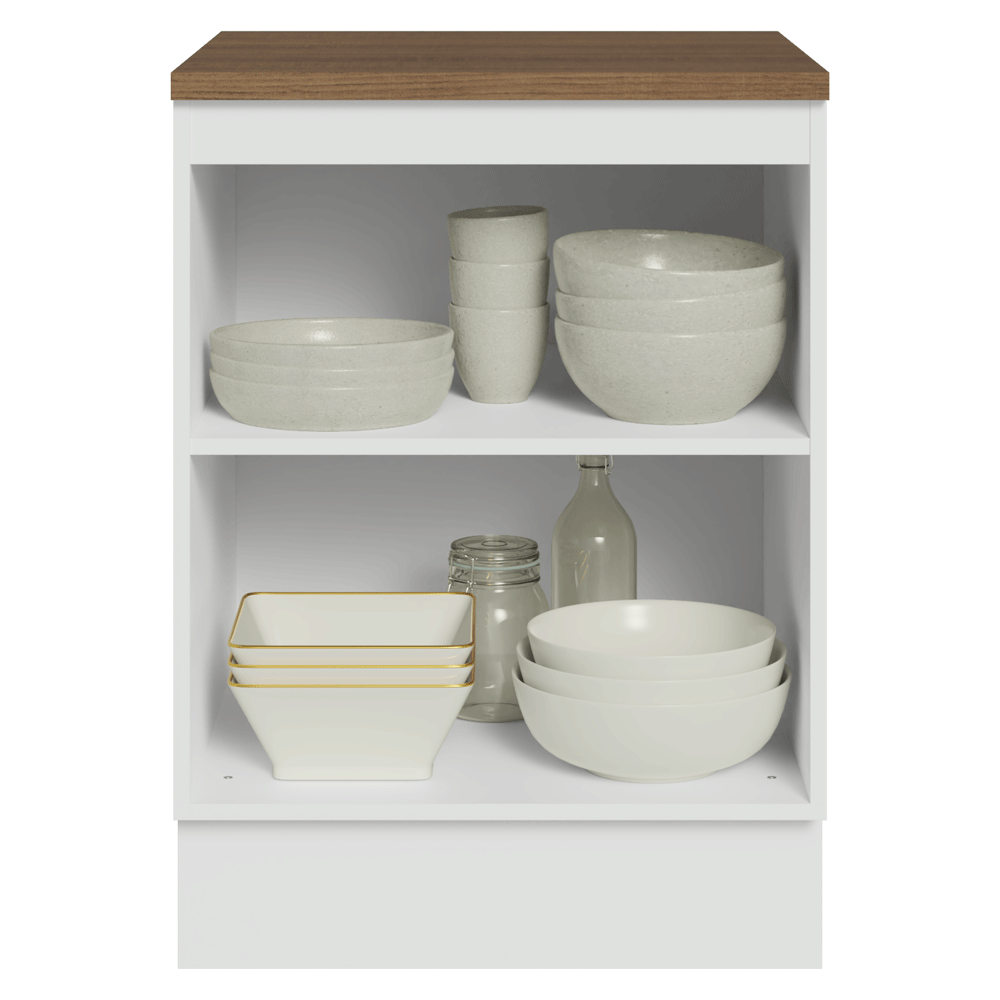 Bajo Mesada 60 cm 1 Puerta Blanco/Marrón Agata Madesa