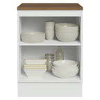 Bajo Mesada 60 cm 1 Puerta Blanco/Marrón Agata Madesa