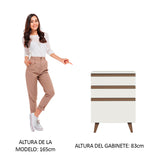 Bajo Mesada Reims 60 cm 3 Cajones Blanco