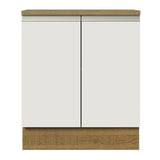 Bajo Mesada 70 cm 2 Puertas Glamy Marrón/Blanco