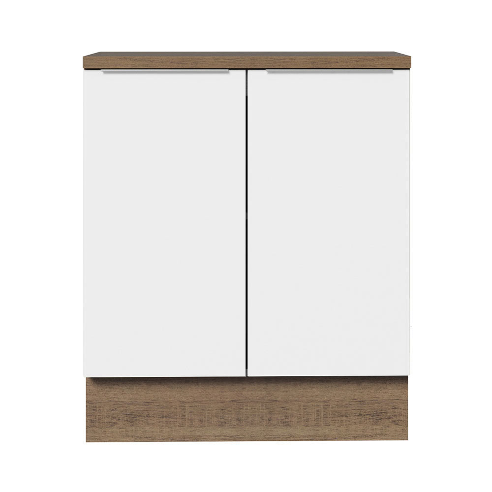 Bajo Mesada 70 cm Sin cajones 2 Puertas Stella Marrón/Blanco