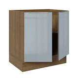 Bajo Mesada de Cocina 70 cm 2 Puetas (Sin Mesada) Marrón/Gris Lux Madesa