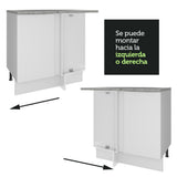 Bajo Mesada 94 cm Sin cajones 1 Puerta Stella Blanco