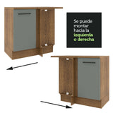 Bajo Mesada 94 cm Sin cajones 1 Puerta Agata Marrón/Gris