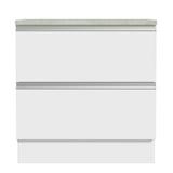 bajo mesada 80 cm 2 Cajones Blanco Glamy Madesa - Blanco