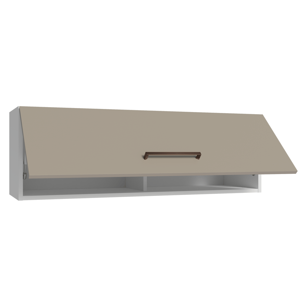 Alacena 100 cm 1 Puerta Rebatible Blanco/Crema Agata Madesa