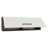 Alacena 100 cm 1 Puerta Rebatible Marrón/Blanco Agata Madesa