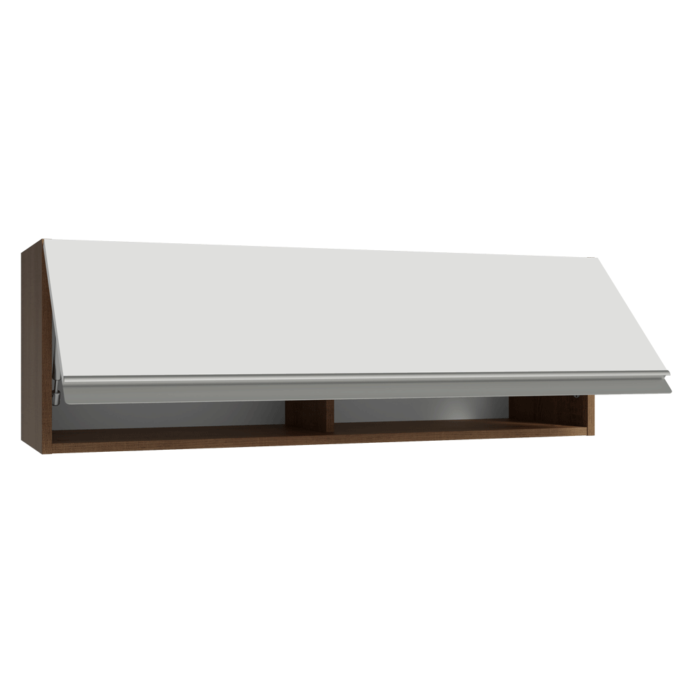 Alacena 100 cm 1 Puerta Rebatible Marrón/Blanco Glamy Madesa