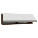 Alacena 100 cm 1 Puerta Rebatible Marrón/Blanco Glamy Madesa