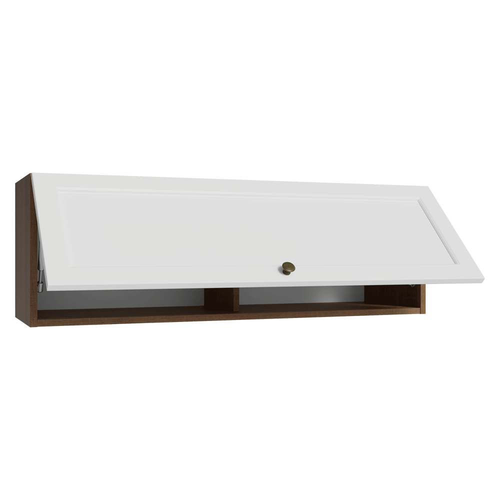 Alacena 100 cm 1 Puerta Vik Marrón/Blanco