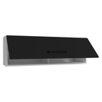 Alacena 100 cm 1 Puerta Rebatible Blanco/Negro Agata Madesa