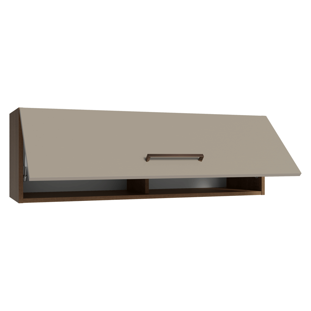 Alacena 100 cm 1 Puerta Rebatible Marrón/Crema Agata Madesa