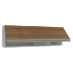 Alacena 100 cm 1 Puerta Rebatible Blanco/Marrón Glamy Madesa