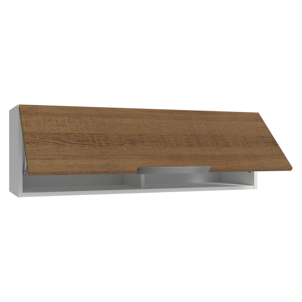 Alacena 100 cm 1 Puerta Rebatible Blanco/Marrón Stella Madesa
