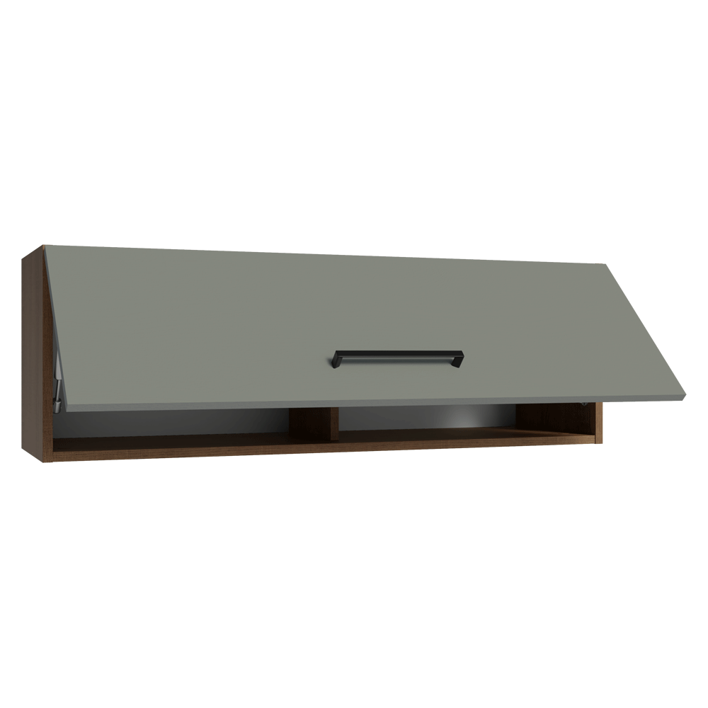 Alacena 100 cm 1 Puerta Rebatible Marrón/Gris Agata Madesa