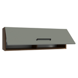 Alacena 100 cm 1 Puerta Rebatible Marrón/Gris Agata Madesa