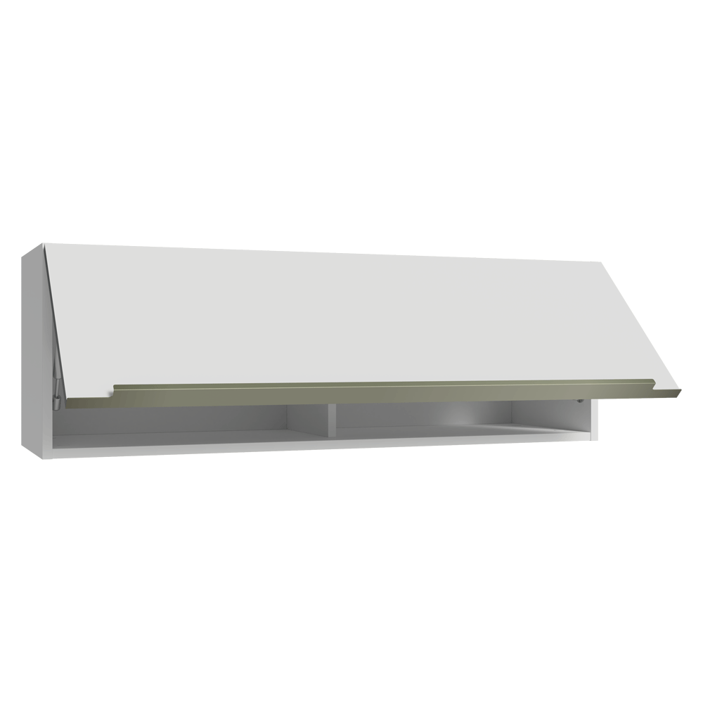 Alacena 100 cm 1 Puerta Rebatible aterciopelado Blanco Lux Madesa