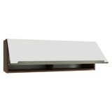 Alacena 100 cm 1 Puerta Rebatible Marrón/Blanco aterciopelado Lux Madesa