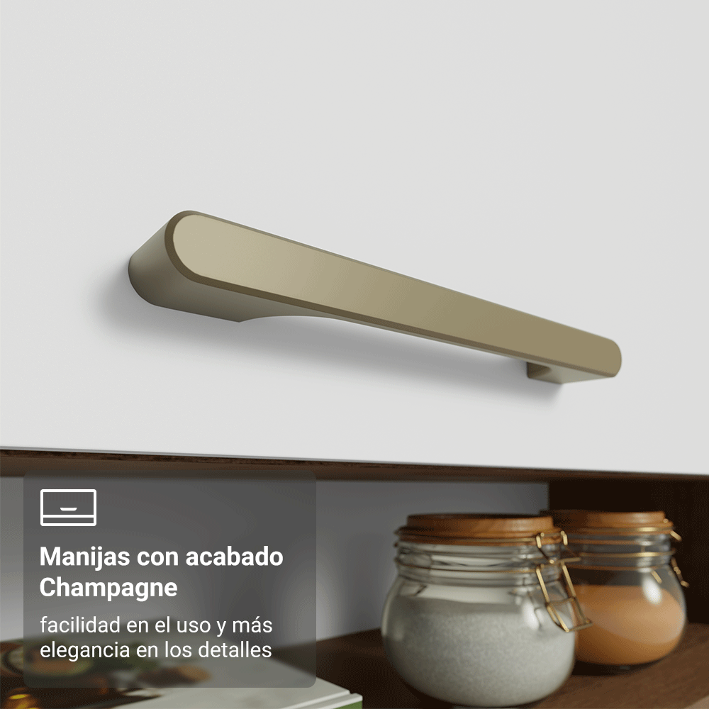 Alacena 105 cm 1 Puerta Rebatible Marrón/Blanco Lille Madesa