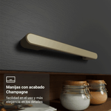 Alacena 105 cm 1 Puerta Rebatible Marrón/Negro Lille Madesa