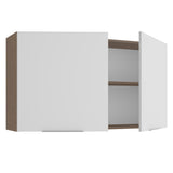 Alacena 120 cm 2 Puertas Stella Marrón/Blanco