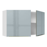 Alacena 120 cm 2 Puertas Lux Blanco/Gris