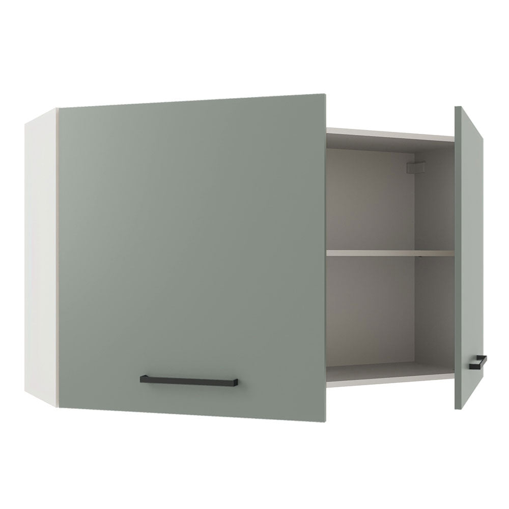 Alacena 120 cm 2 Puertas Agata Blanco/Gris