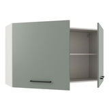 Alacena 120 cm 2 Puertas Agata Blanco/Gris