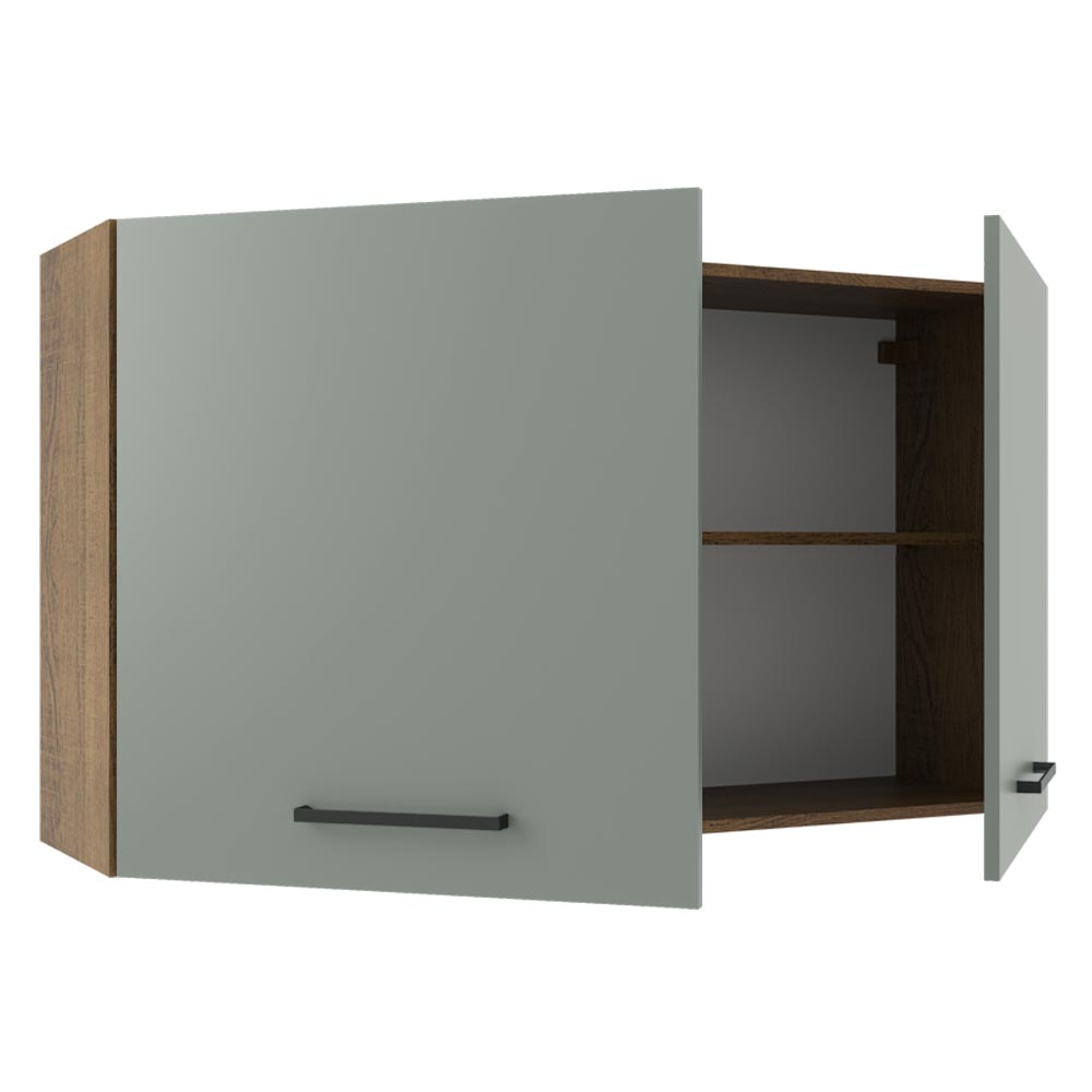 Alacena 120 cm 2 Puertas Agata Marrón/Gris
