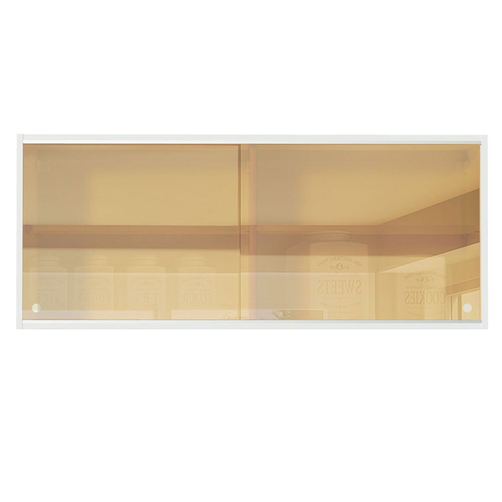 Alacena 120 cm 2 Puertas de Vidrio Reflectivo para Glamy, Lux, Agata y Reims Blanco