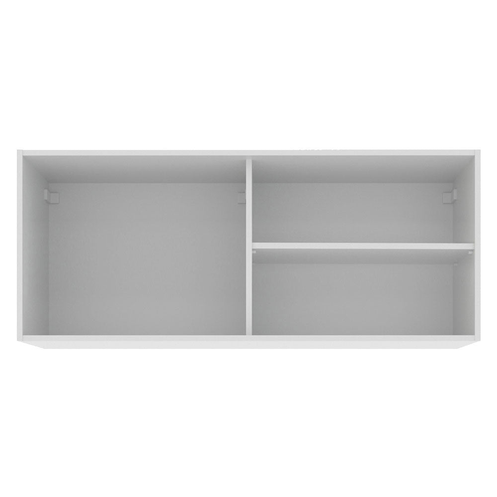 Alacena Cocina 100% MDF 2 Puertas Correderas de Vidrio Reflectivo Blanco Acordes Madesa