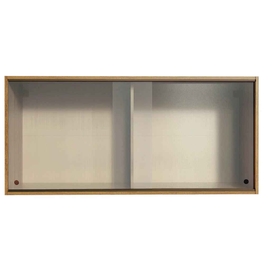 Alacena 2 Puertas Correderas de Vidrio Emilly Marrón