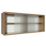 Alacena Madesa 2 Puertas Corredizas de Vidrio Glamy, Lux y Reims Marrón