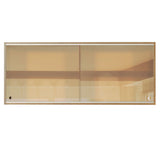 Alacena 120 cm 2 Puertas de Vidrio Reflectivo para Glamy, Lux, Agata y Reims Marrón