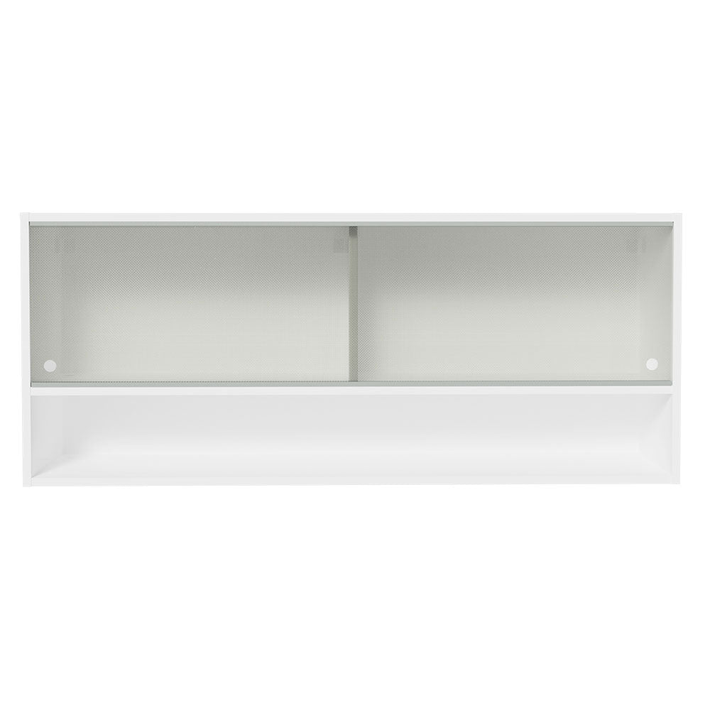 Alacena para Cocina 120 cm 2 Puertas Corredizas de Vidrio color Blanco Madesa