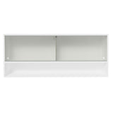 Alacena para Cocina 120 cm 2 Puertas Corredizas de Vidrio color Blanco Madesa