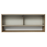 Alacena para Cocina 120 cm 2 Puertas Corredizas de Vidrio Punteado 1 Nicho Marrón para Cocinas Glamy, Lux e Reims Madesa