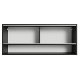 Alacena 2 Puertas corredizas de Vidrio Neutral e 1 Nicho Negro Madesa