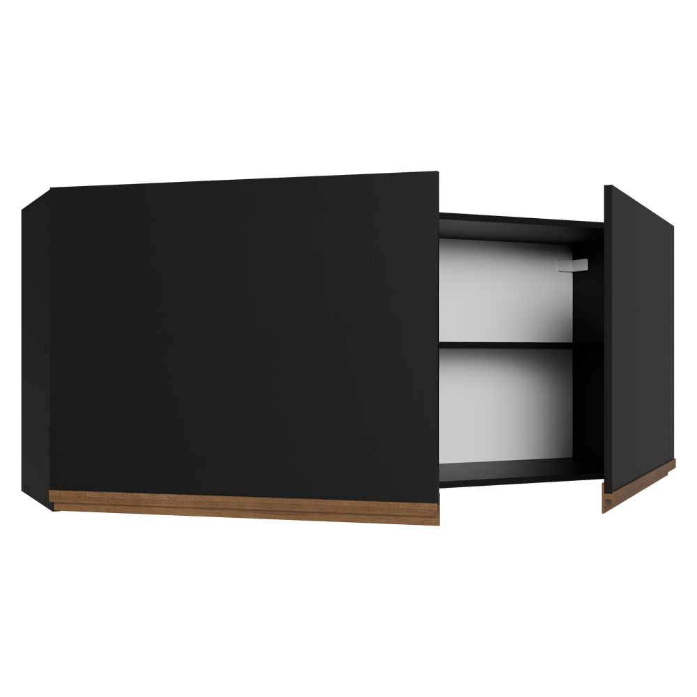 Alacena 120 cm 2 Puertas de con Negro Pieta Madesa