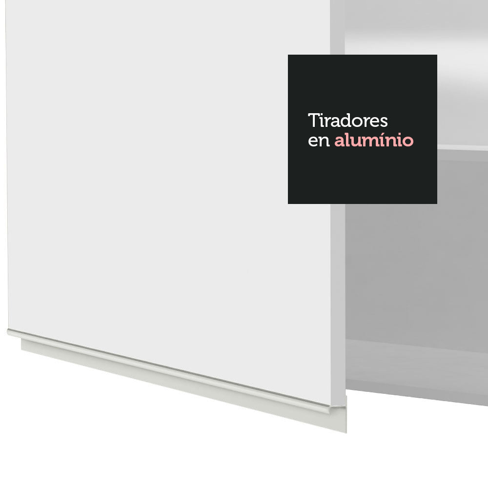 Alacena 150 cm 2 Puertas y 2 Nichos Glamy Blanco