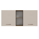 Alacena 150 cm 2 Puertas y 2 Nichos Marrón/Crema Agata Madesa
