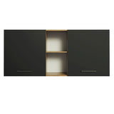 Alacena 150 cm 2 Puertas Agata Marrón/Negro